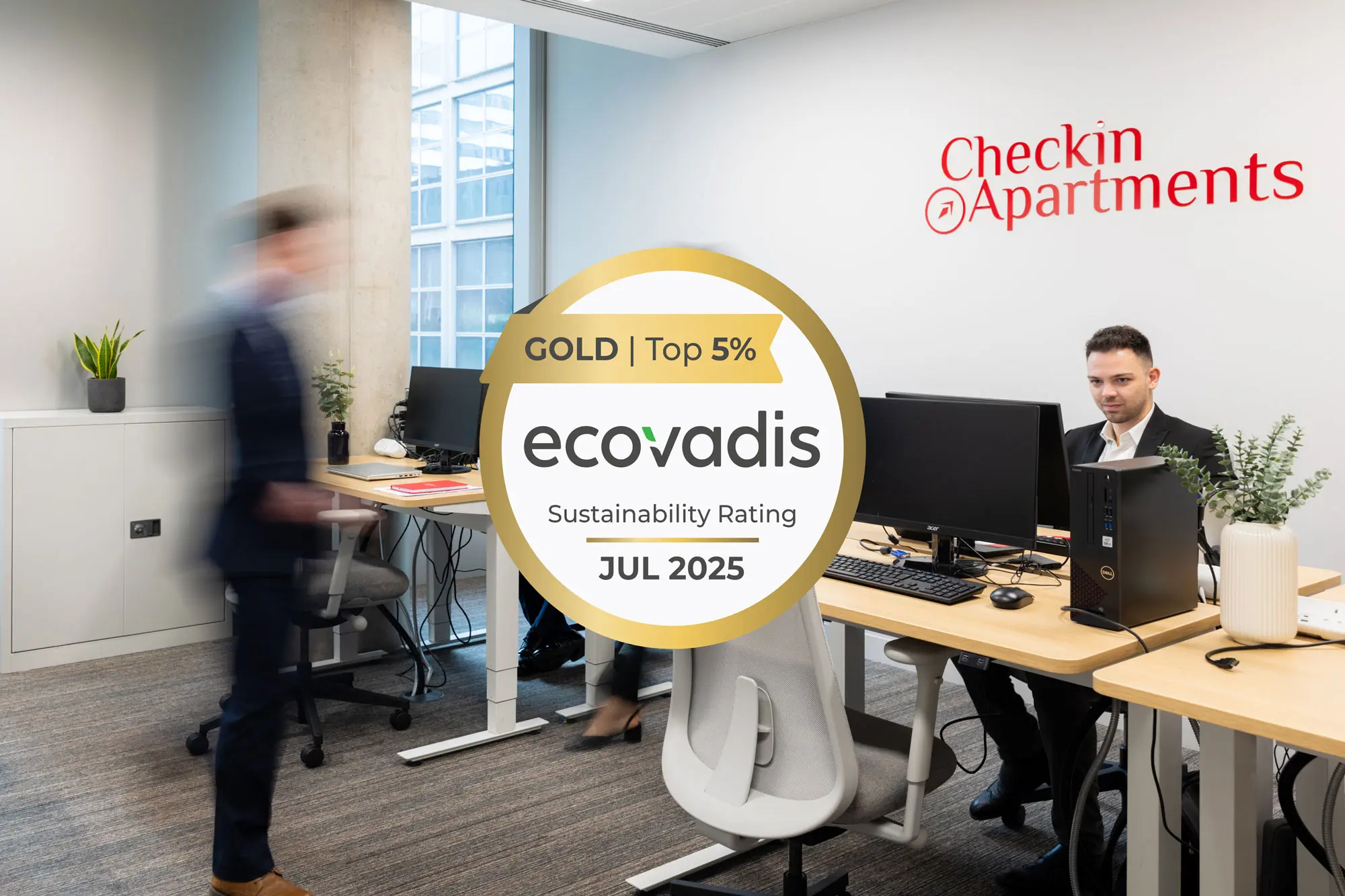 Checkin Apartments awarded EcoVadis Gold medal